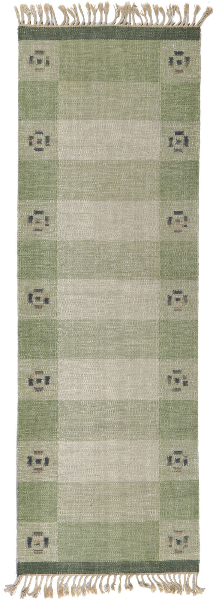 3 x 8 Vintage Swedish Kilim Rollakan Runner 78260