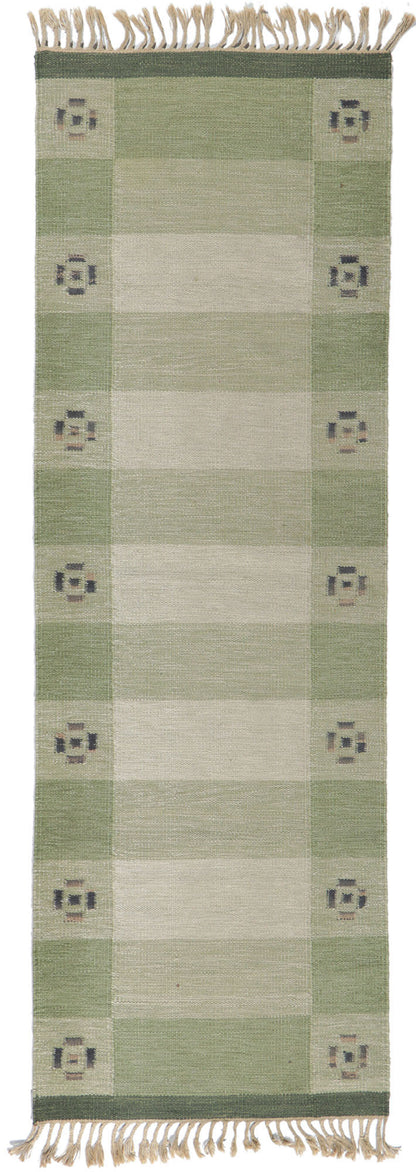 3 x 8 Vintage Swedish Kilim Rollakan Runner 78260