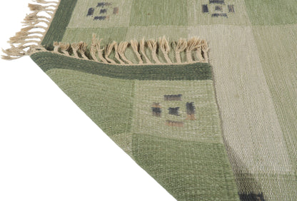 3 x 8 Vintage Swedish Kilim Rollakan Runner 78260