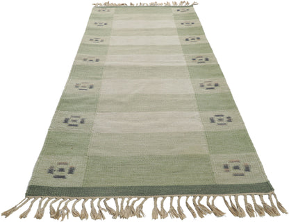3 x 8 Vintage Swedish Kilim Rollakan Runner 78260