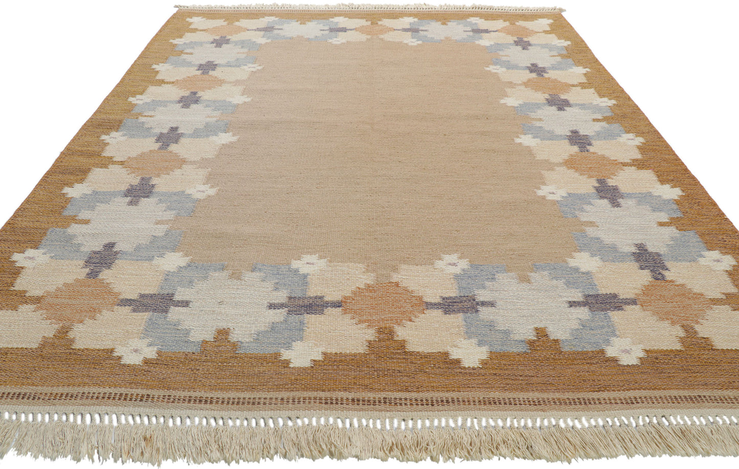 6 x 8 Gitt Grannsjo Vintage Swedish Rollakan Rug 78266