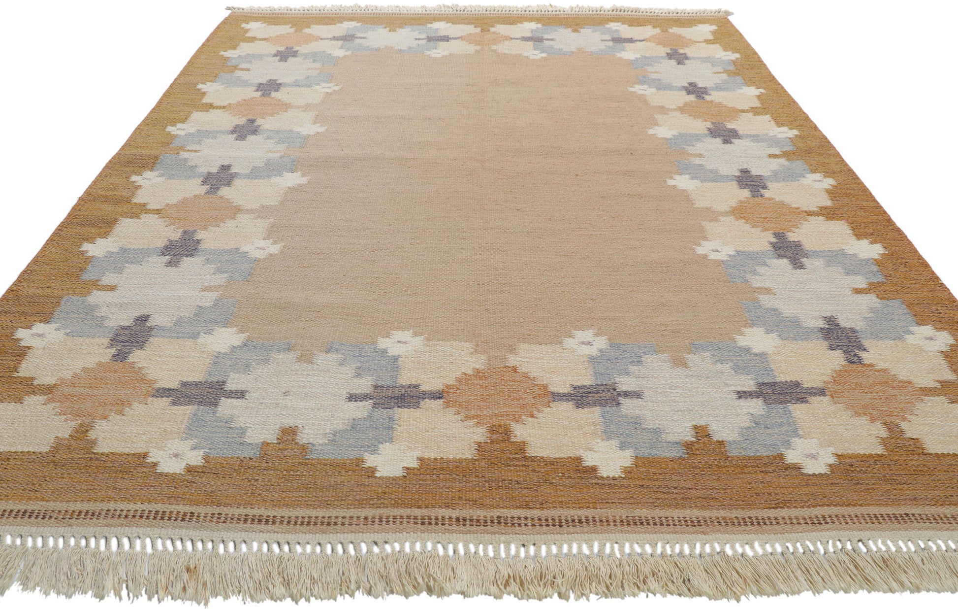 6 x 8 Gitt Grannsjo Vintage Swedish Rollakan Rug 78266