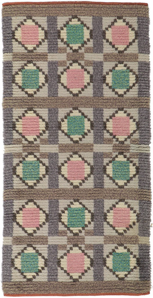2 x 5 Vintage Finnish Rya Ryijy Rug 78273