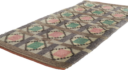 2 x 5 Vintage Finnish Rya Ryijy Rug 78273