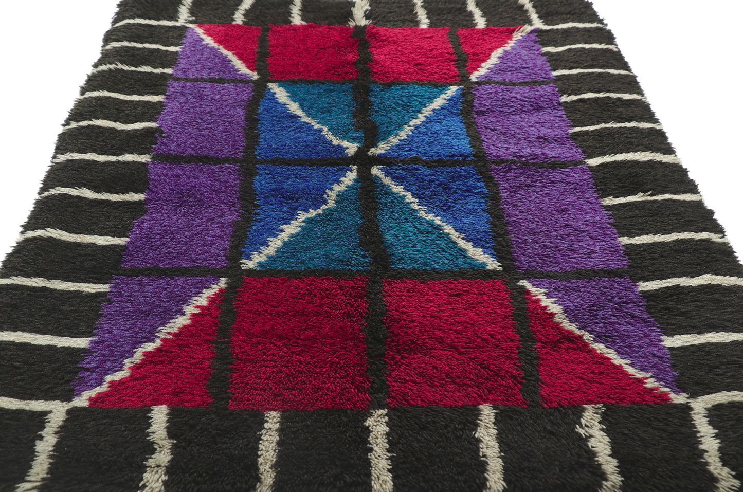 3 x 5 Vintage Swedish Rya Rug 78275