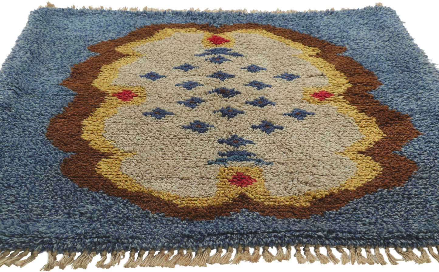 4 x 4 Vintage Swedish Rya Rug 78276