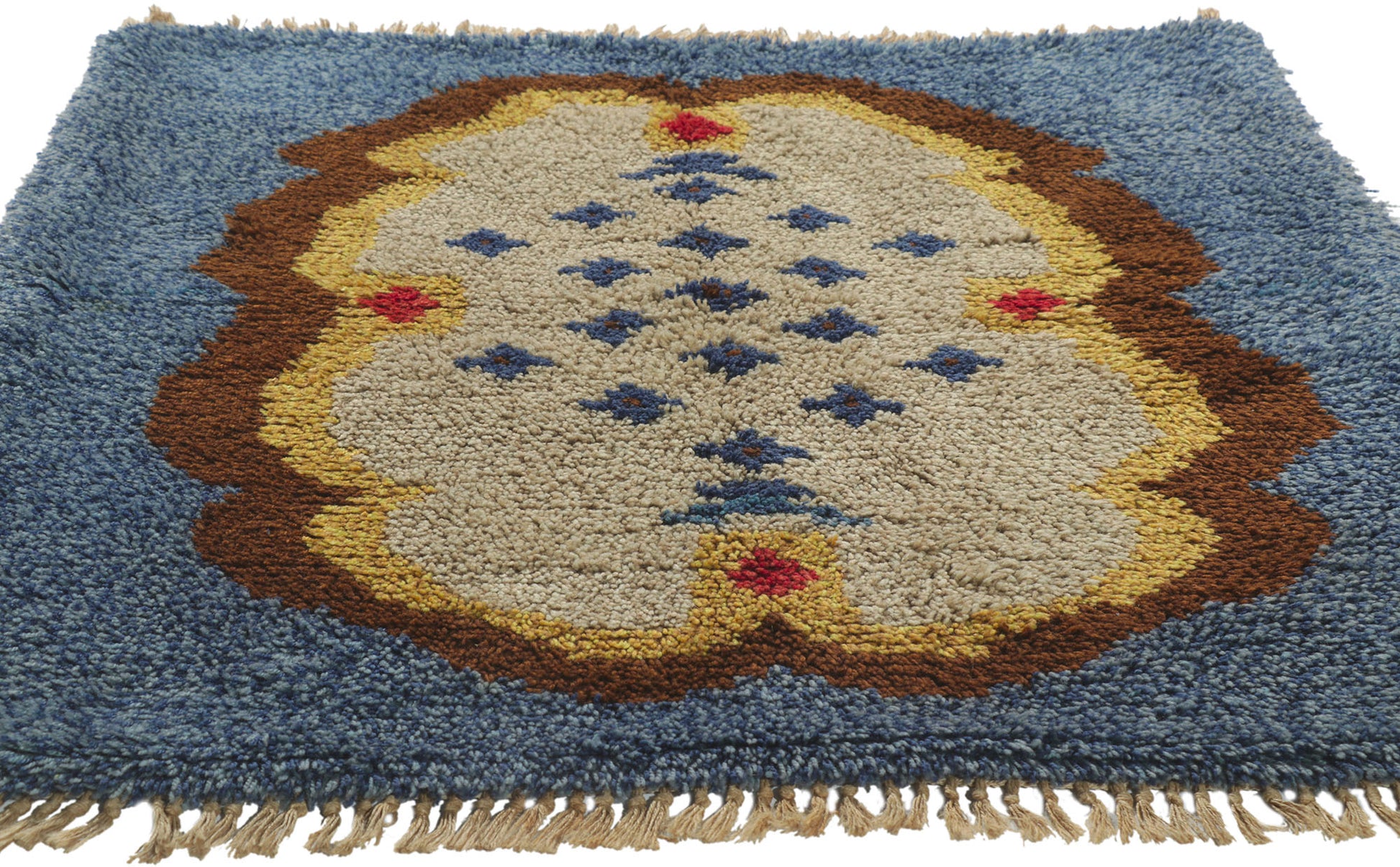 4 x 4 Vintage Swedish Rya Rug 78276