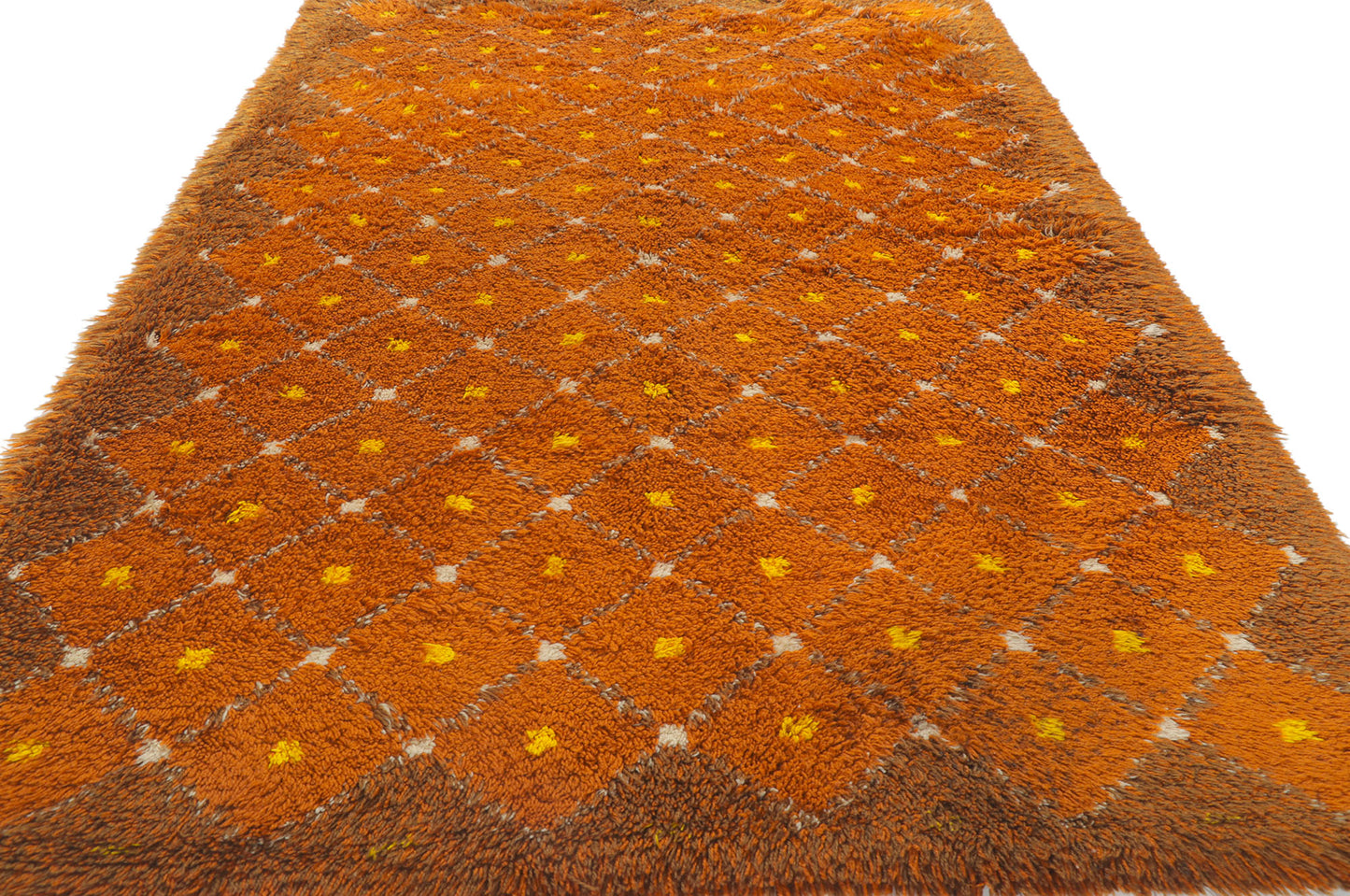 4 x 7 Vintage Danish Rya Rug 78279