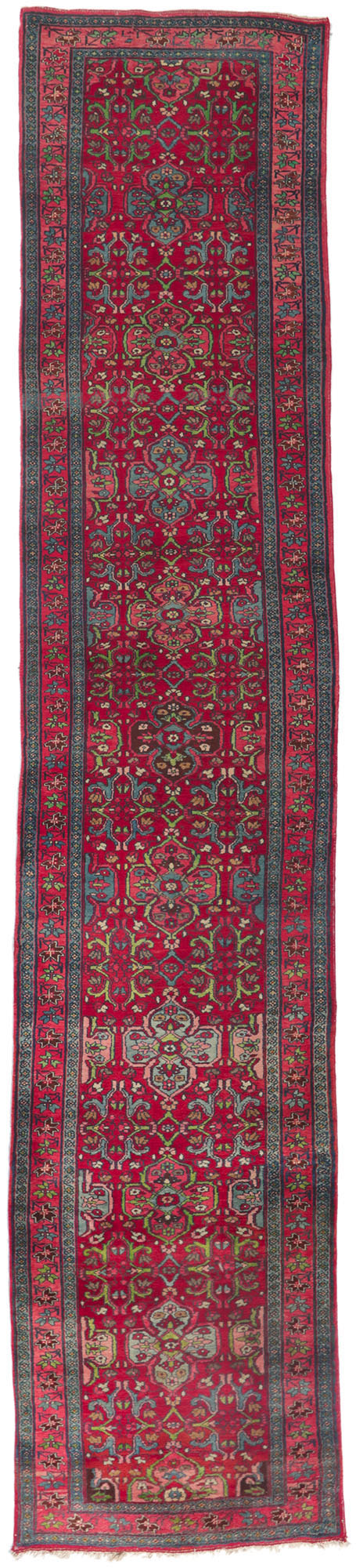 4 x 18 Antique Persian Bijar Runner 78281