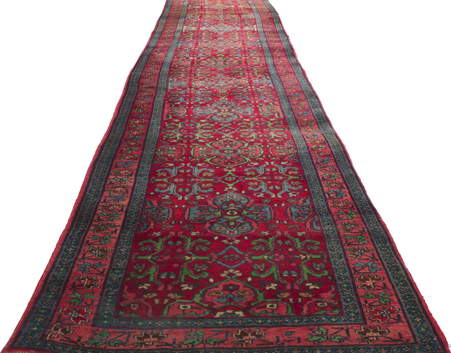 4 x 18 Antique Persian Bijar Runner 78281
