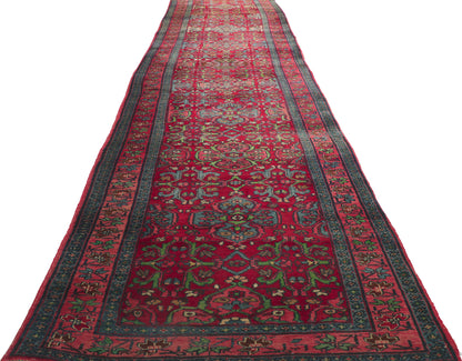 4 x 18 Antique Persian Bijar Runner 78281