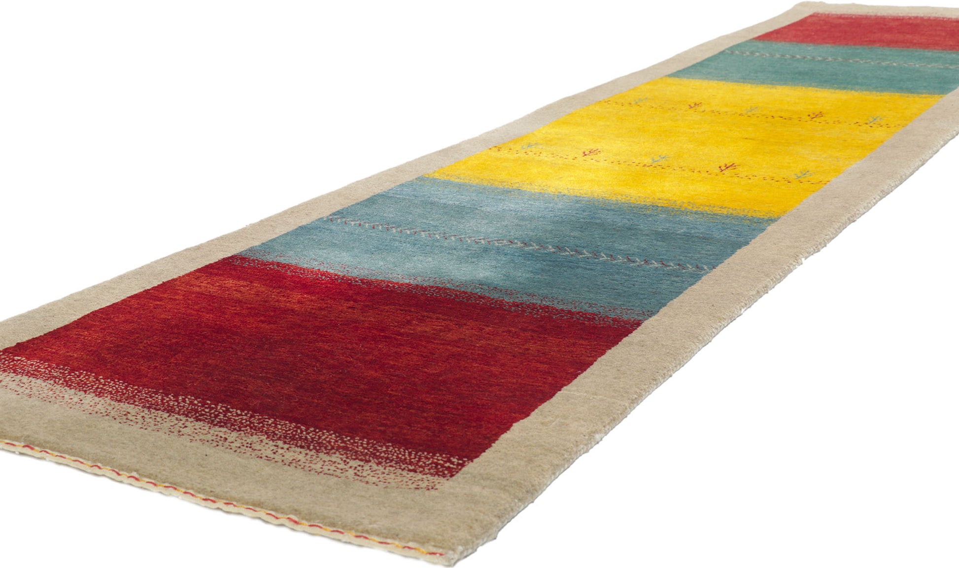 3 x 10 Vintage Persian Gabbeh Runner 78283
