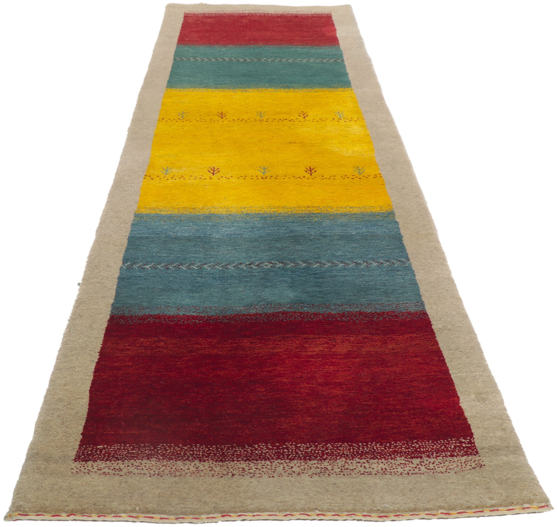 3 x 10 Vintage Persian Gabbeh Runner 78283