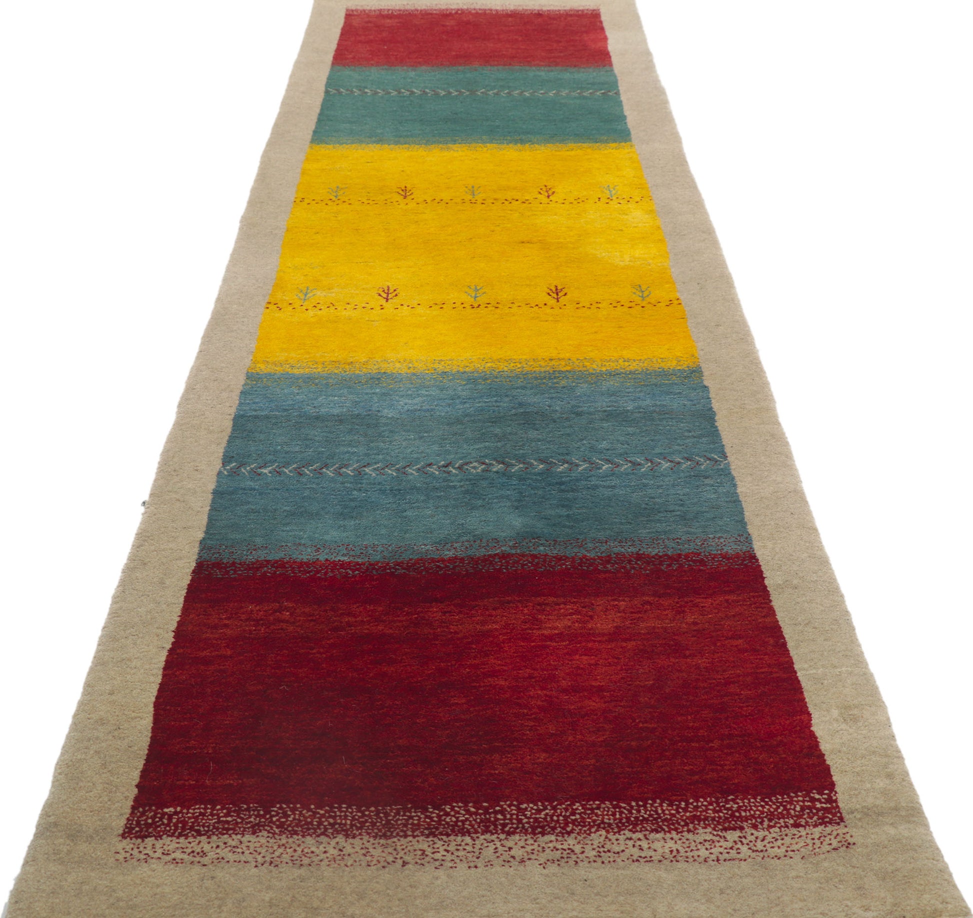 3 x 10 Vintage Persian Gabbeh Runner 78283