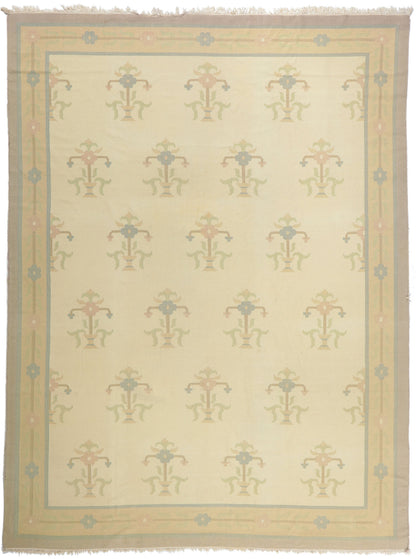 10 x 14 Vintage Floral Dhurrie Rug 78357