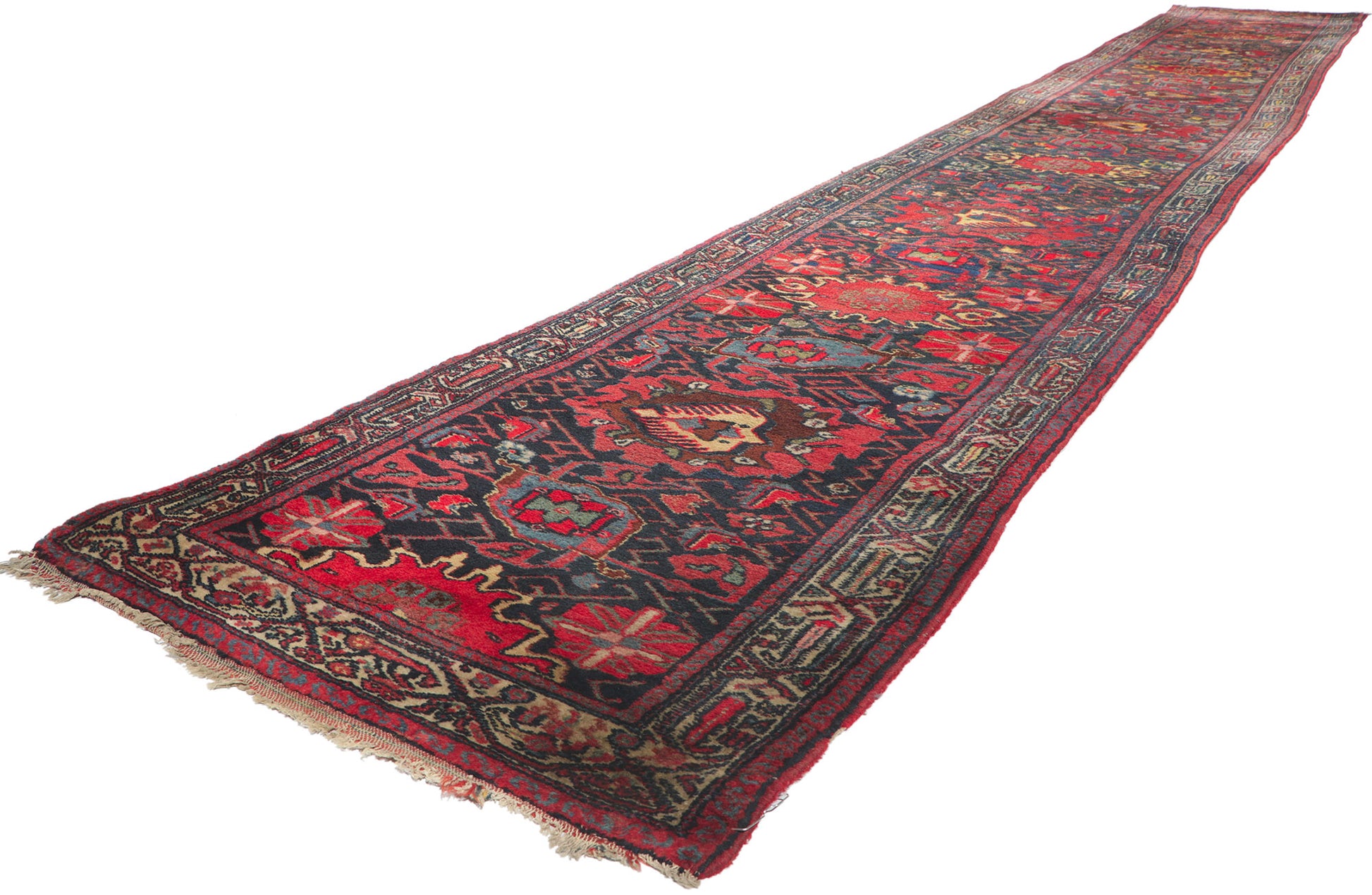 3 x 20 Antique Persian Bibikabad Runner 78523