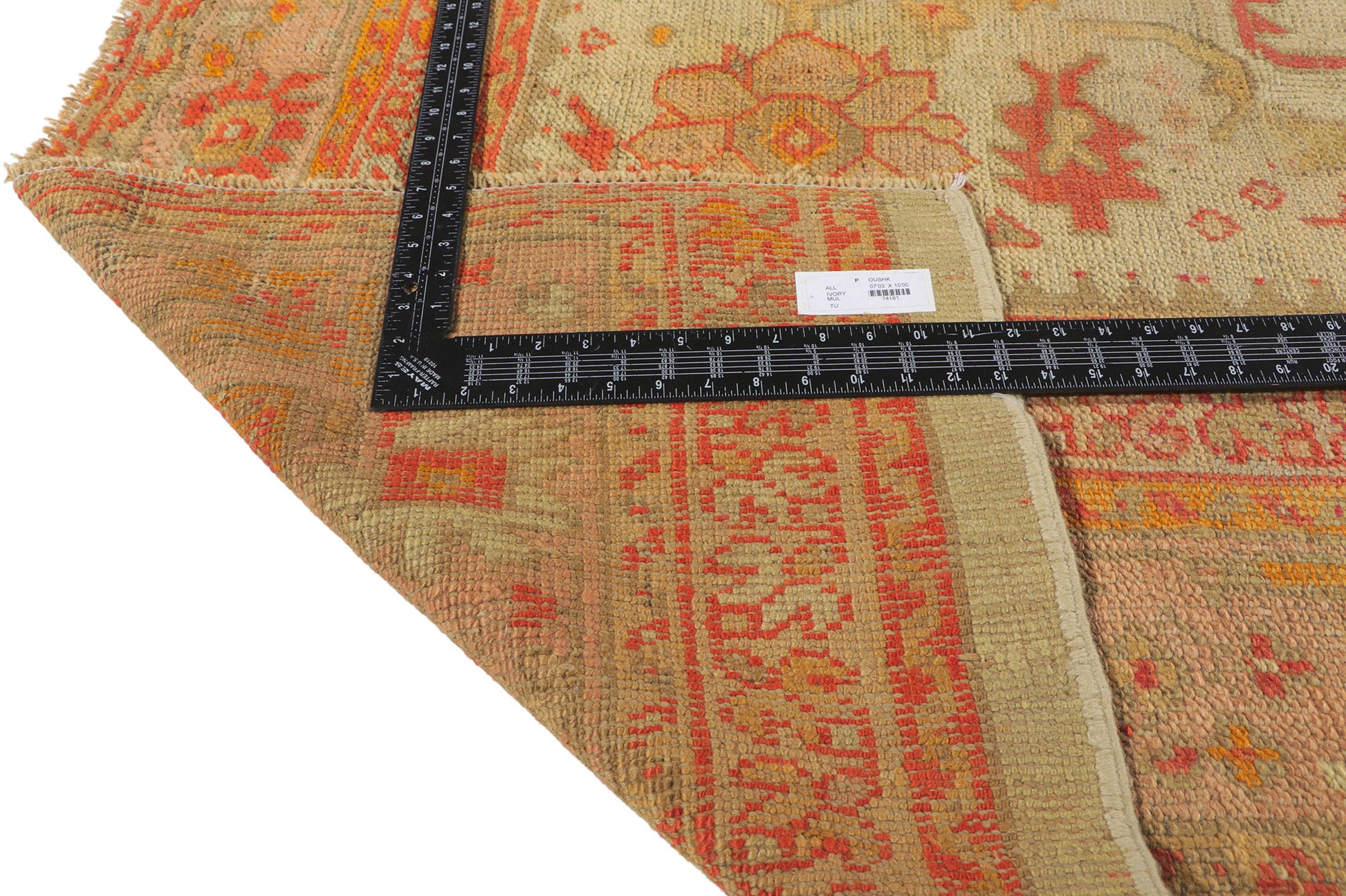 7 x 10 Antique Turkish Oushak Rug 74181