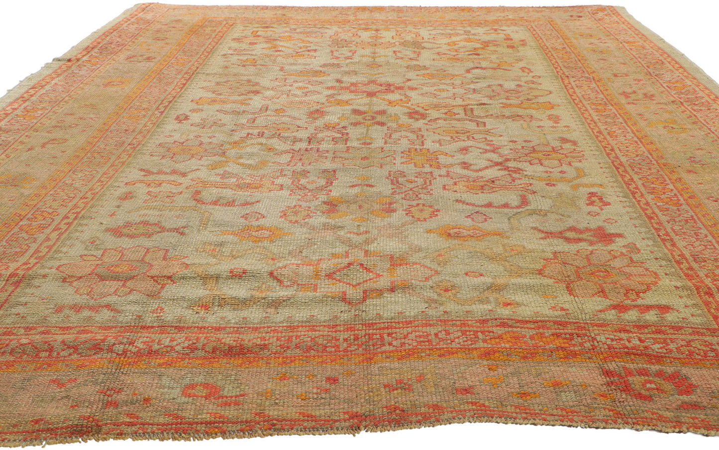 7 x 10 Antique Turkish Oushak Rug 74181