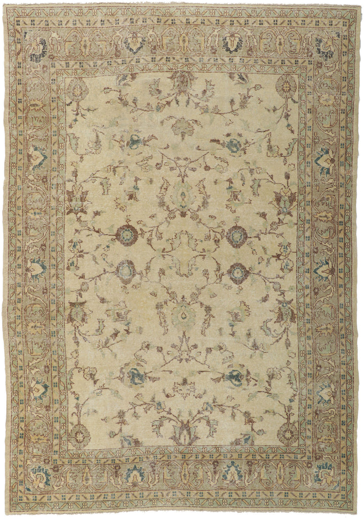 7 x 10 Distressed Vintage Turkish Sivas Rug 51234