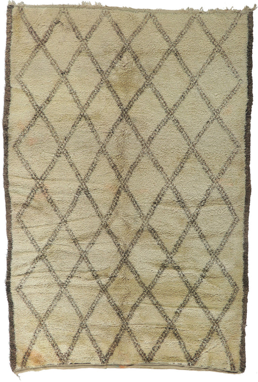 7 x 10 Vintage Beni Ourain Moroccan Rug 20760