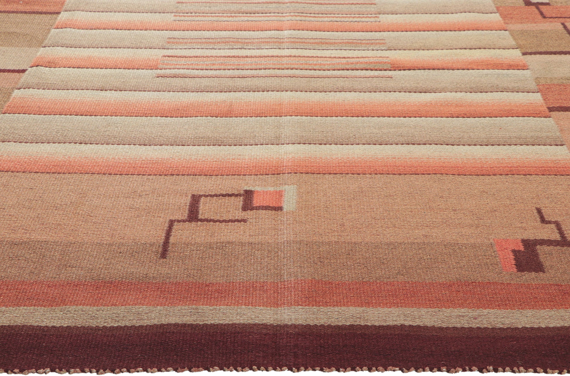 ​7 x 10 Laila Karttunen Vintage Finnish Flatweave Rug 78466