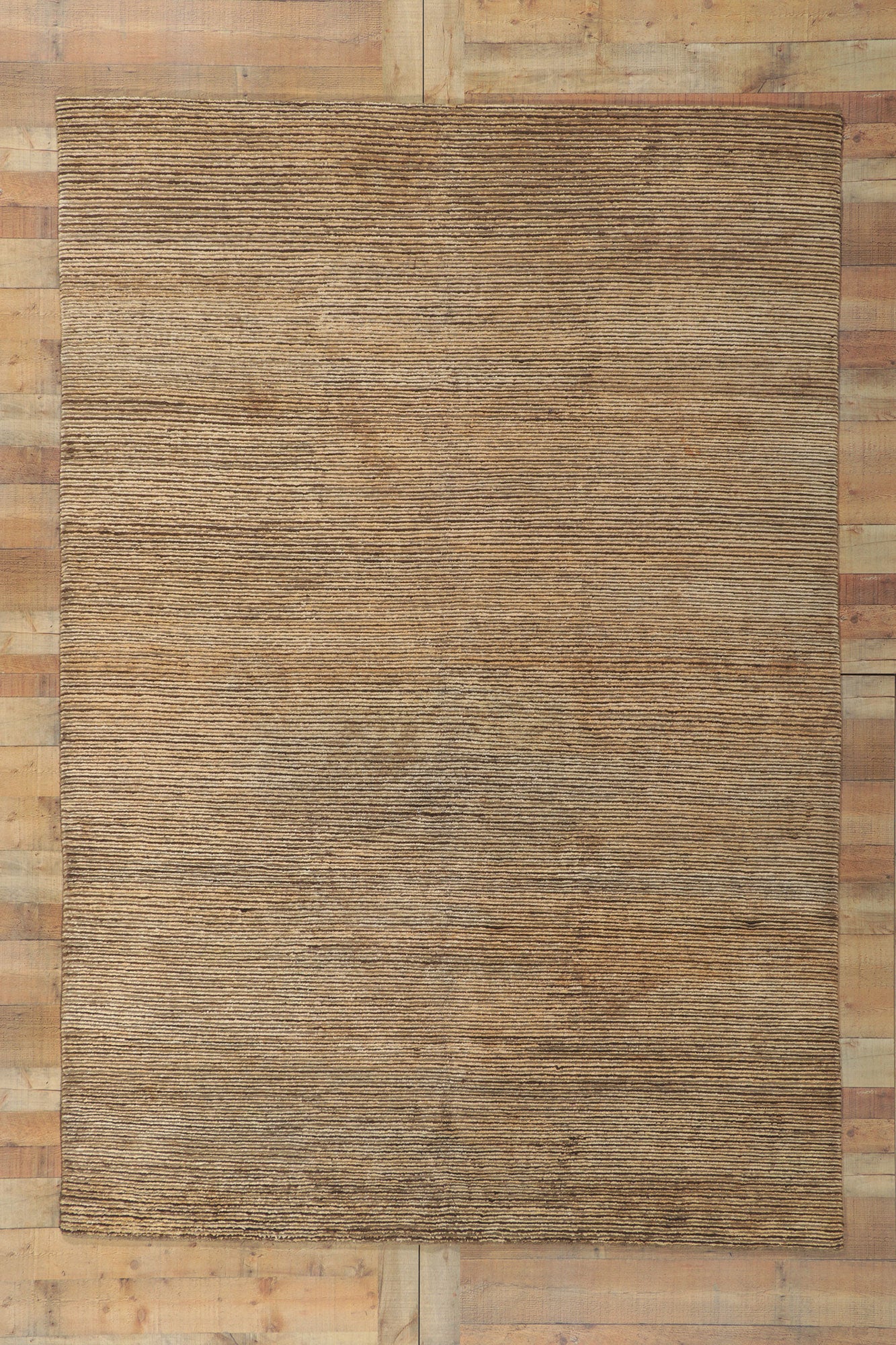 7 x 10 Vintage Indian Striped Area Rug 78204