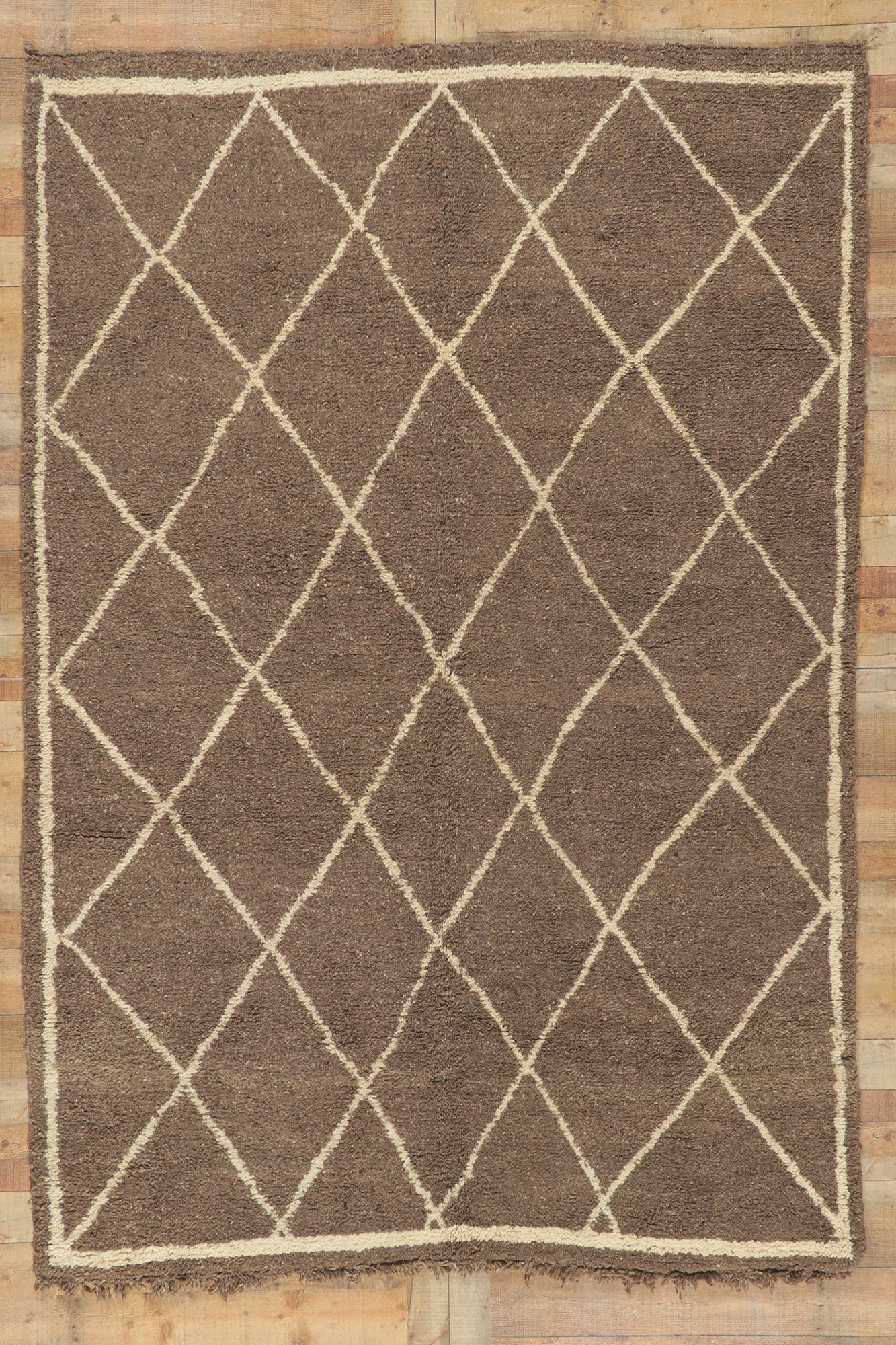 7 x 10 Vintage Moroccan Beni Ourain Rug 78368