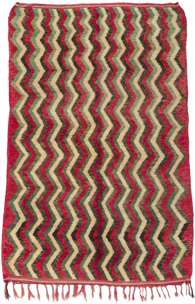 7 x 10 Vintage Moroccan Beni Ourain Rug 78375