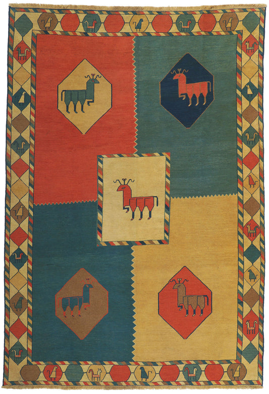 7 x 10 Vintage Persian Kilim Rug 61152