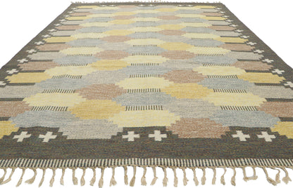 ​7 x 10 Ulla Parkdal Vintage Swedish Rollakan Rug 78475