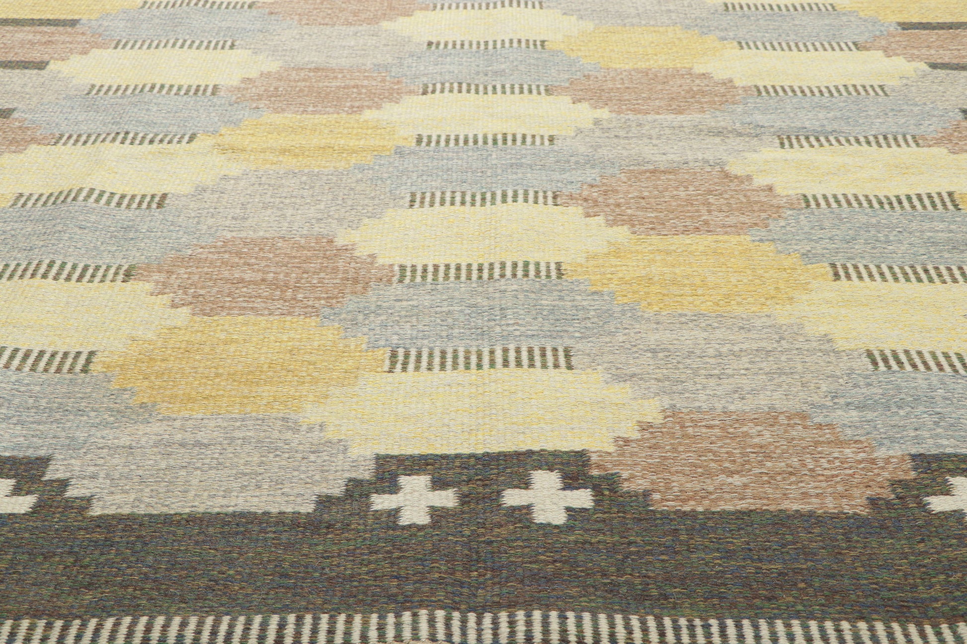 ​7 x 10 Ulla Parkdal Vintage Swedish Rollakan Rug 78475