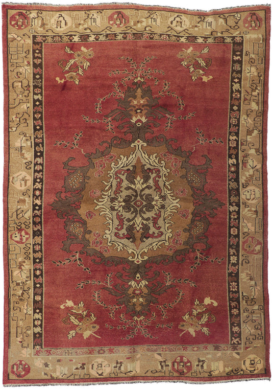 7 x 10 Vintage Turkish Oushak Rug 50500