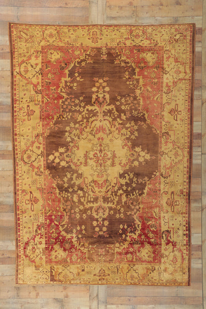 7 x 10 Vintage Turkish Oushak Rug 50561