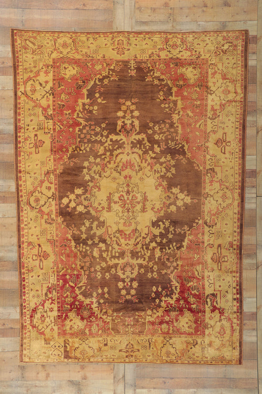 7 x 10 Vintage Turkish Oushak Rug 50561