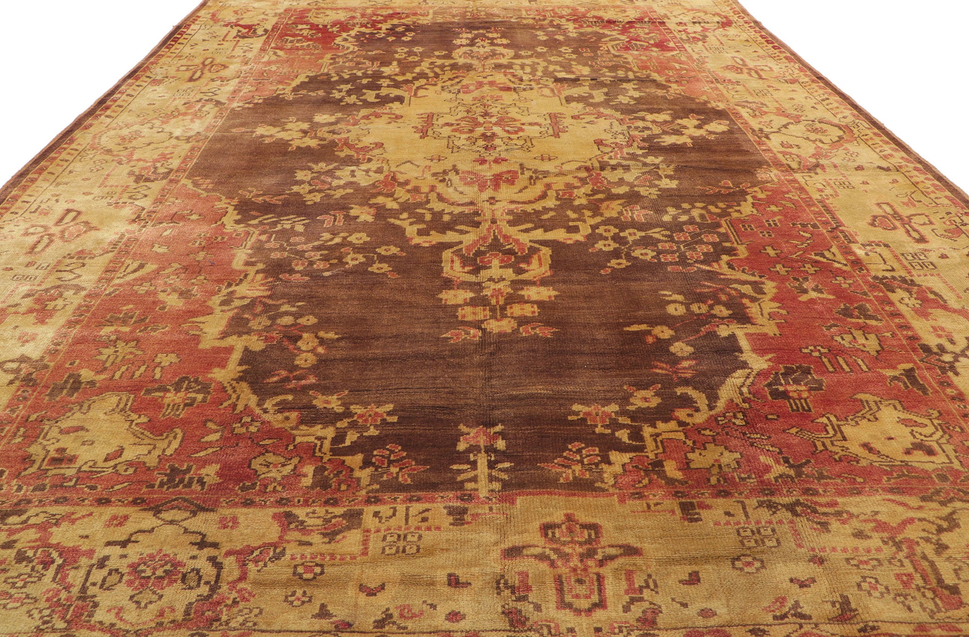 7 x 10 Vintage Turkish Oushak Rug 50561