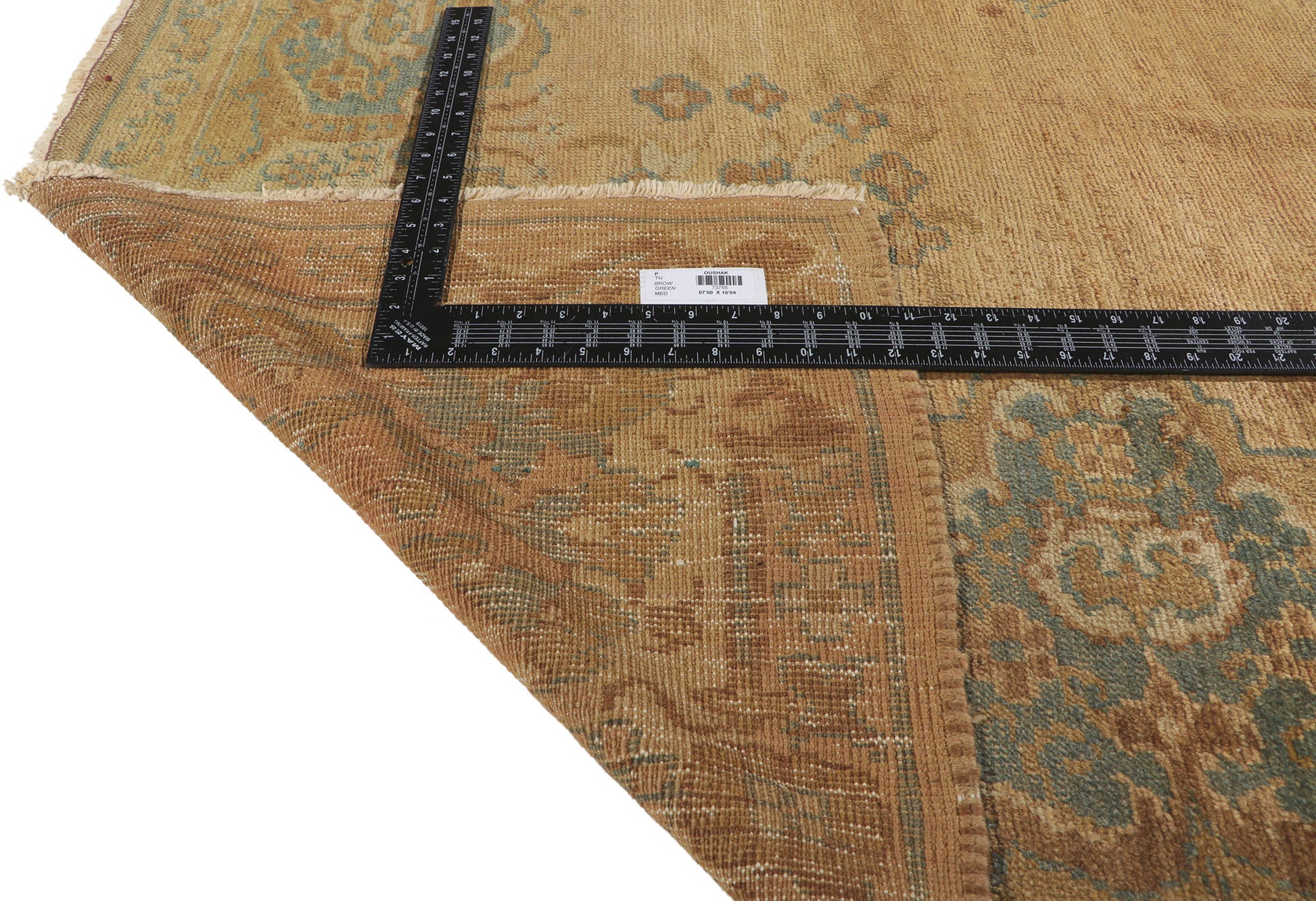 7 x 10 Vintage Turkish Oushak Rug 73755