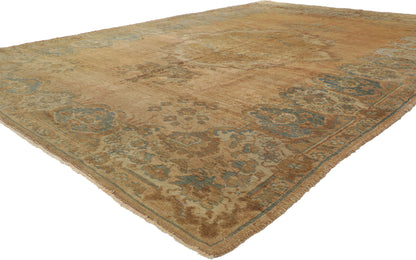 7 x 10 Vintage Turkish Oushak Rug 73755