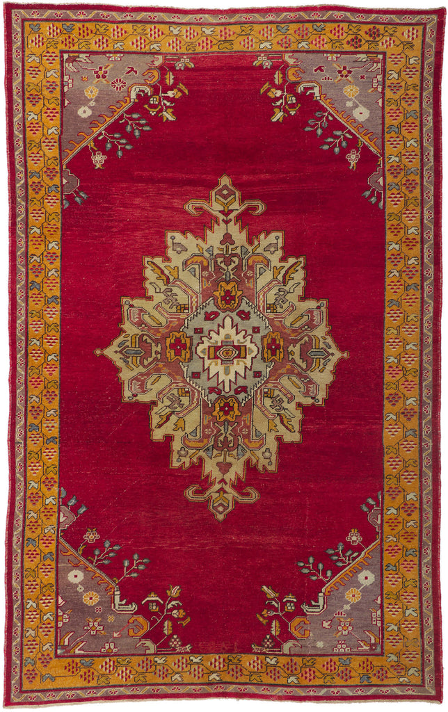 7 x 10 Vintage Turkish Oushak Rug 73774