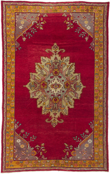 7 x 10 Vintage Turkish Oushak Rug 73774