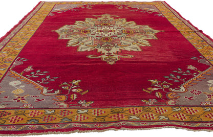 7 x 10 Vintage Turkish Oushak Rug 73774