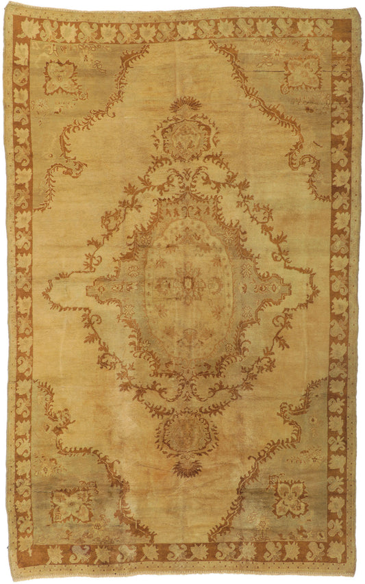 7 x 11 Antique Turkish Oushak Rug 50448