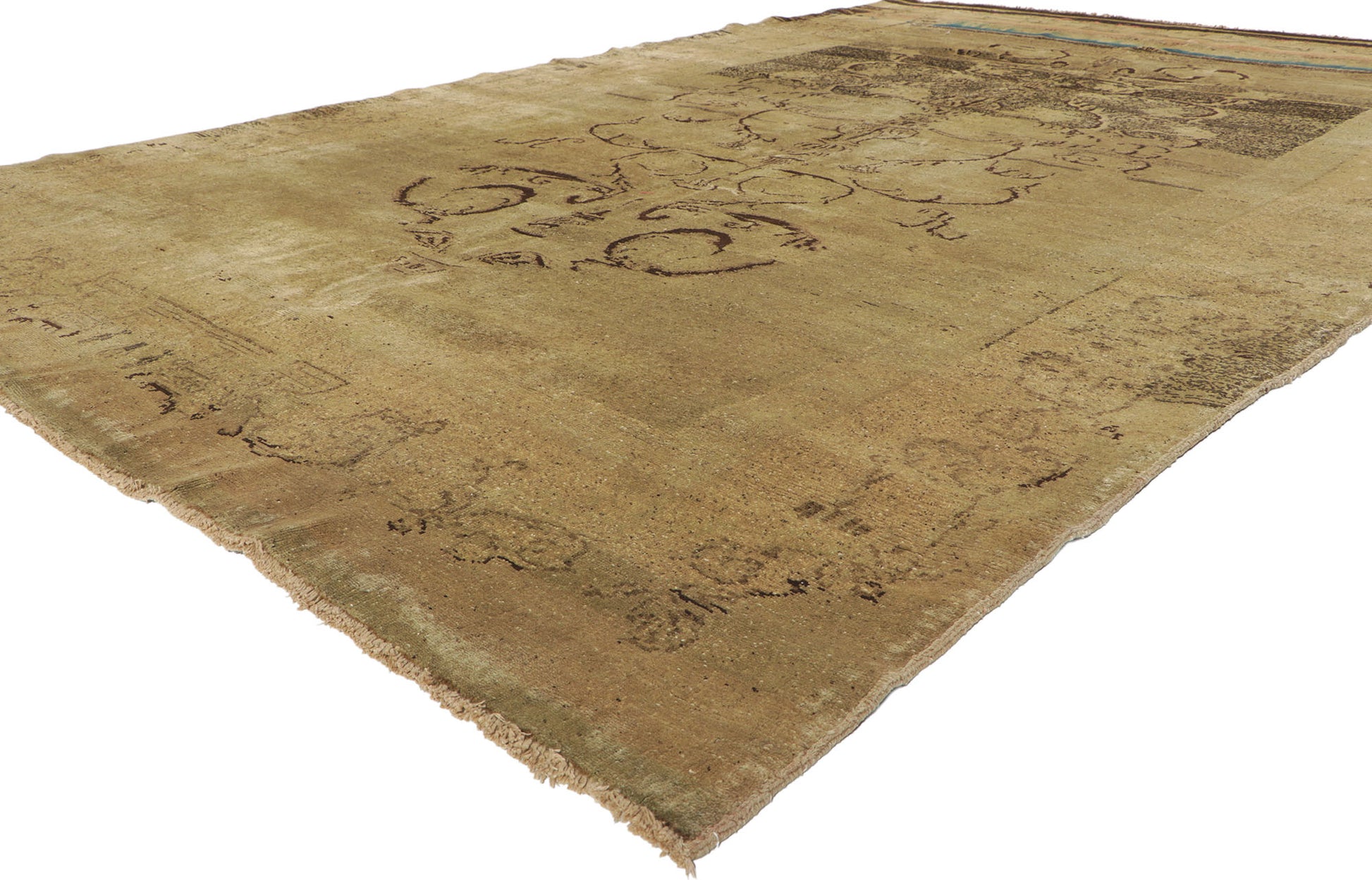 7 x 11 Vintage Turkish Oushak Rug 51454