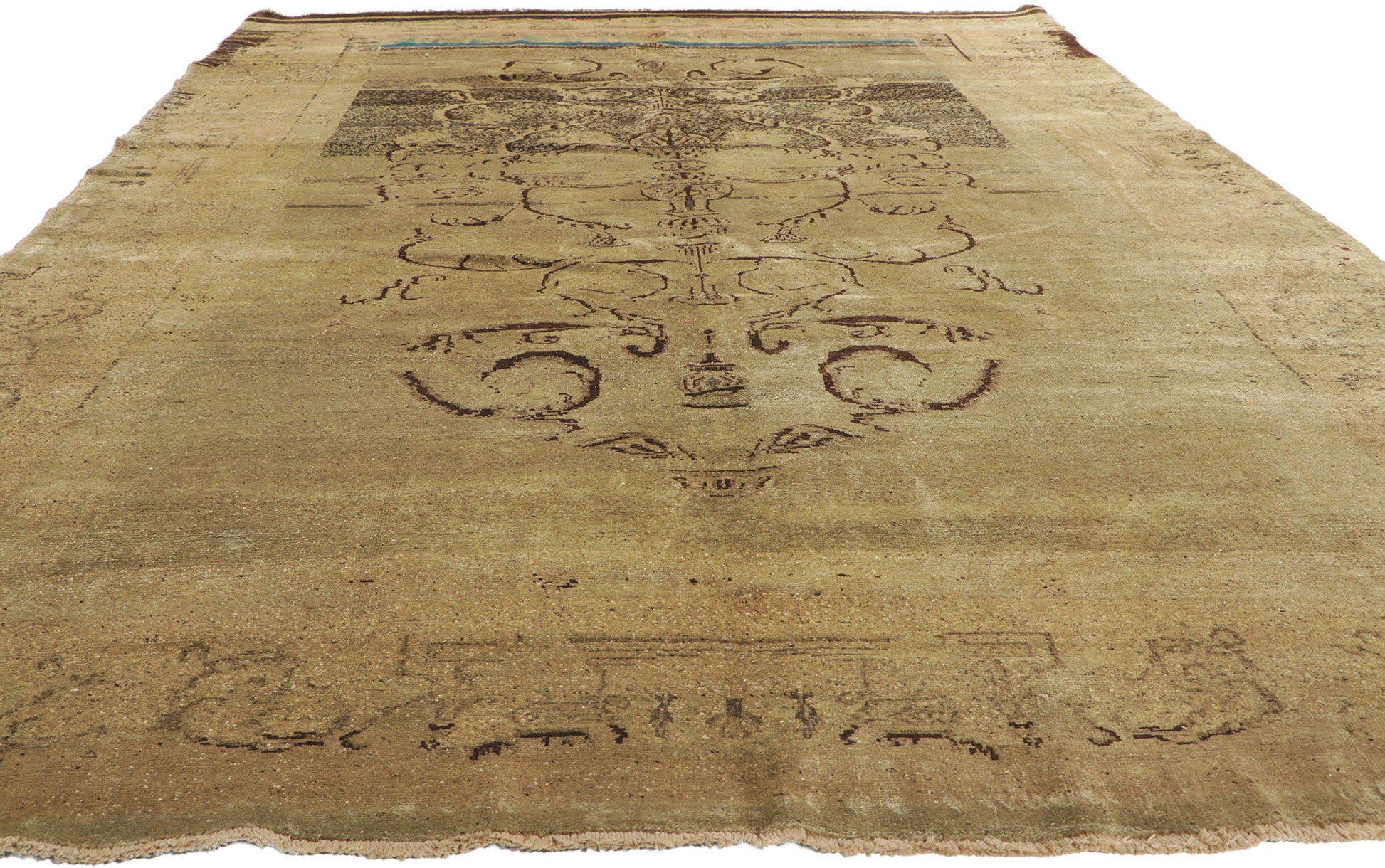 7 x 11 Vintage Turkish Oushak Rug 51454