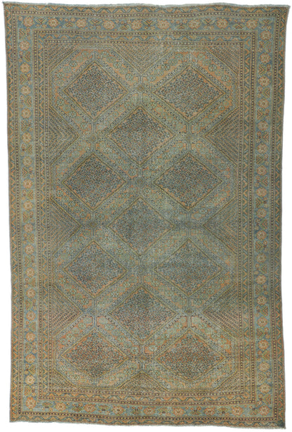 7 x 11 Vintage Persian Ardabil Rug 61188