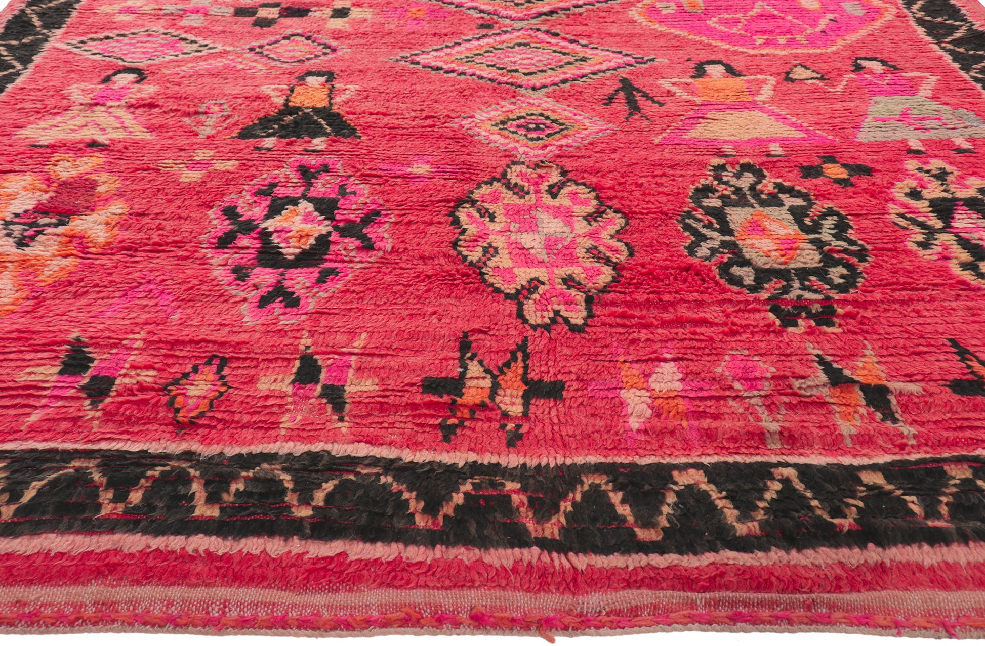 7 x 11 Vintage Red Moroccan Rug 78364