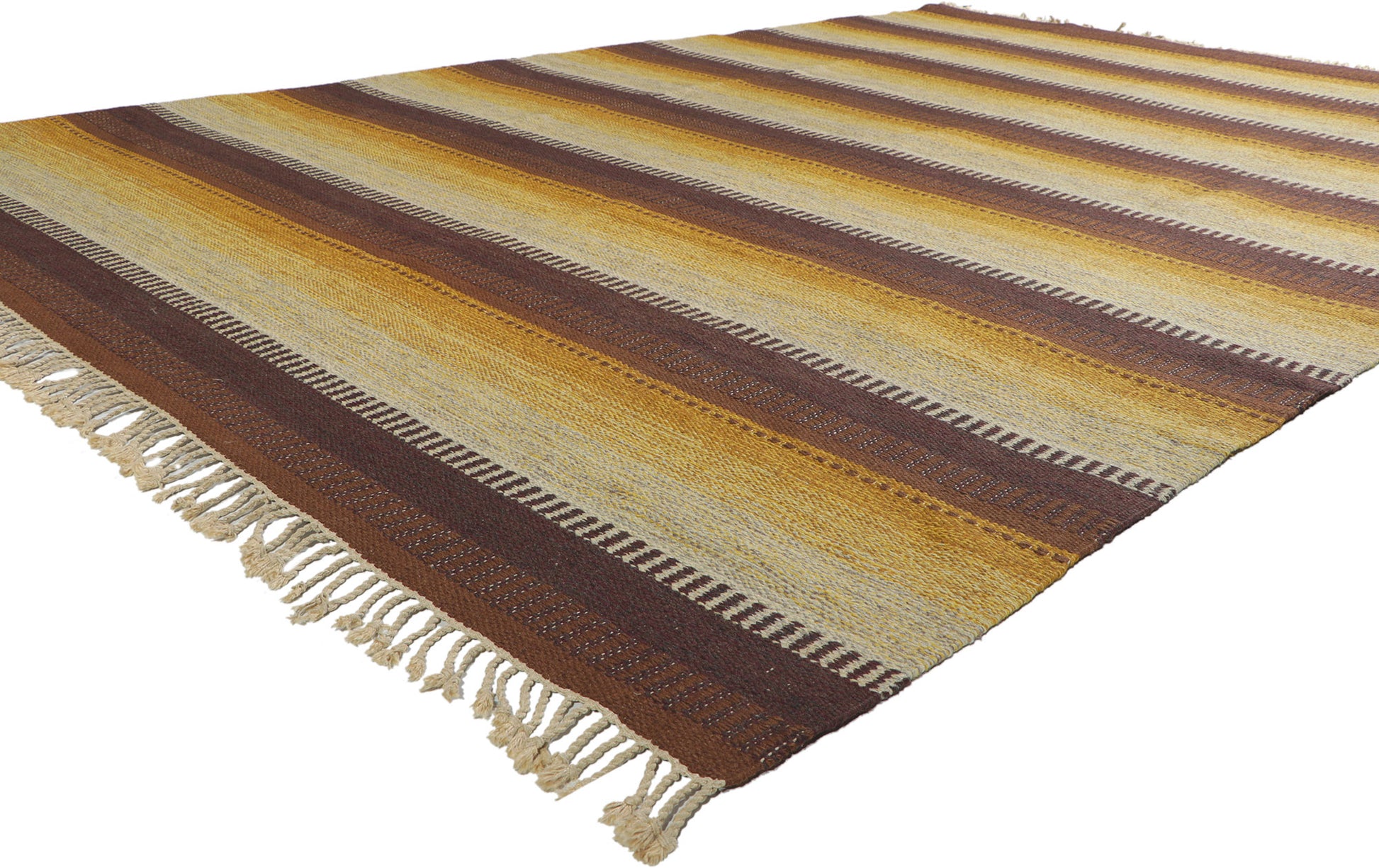 7 x 11 Eva-Lisa Nordin Vintage Swedish Rollakan Rug 78487