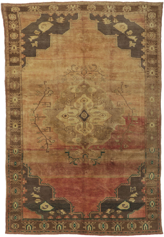 7 x 11 Vintage Turkish Oushak Rug 50506
