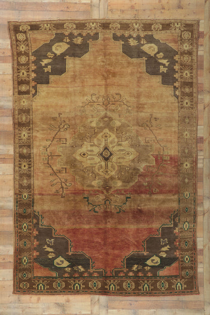 7 x 11 Vintage Turkish Oushak Rug 50506