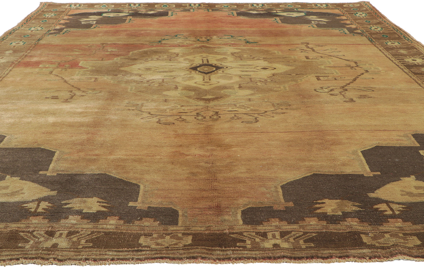7 x 11 Vintage Turkish Oushak Rug 50506