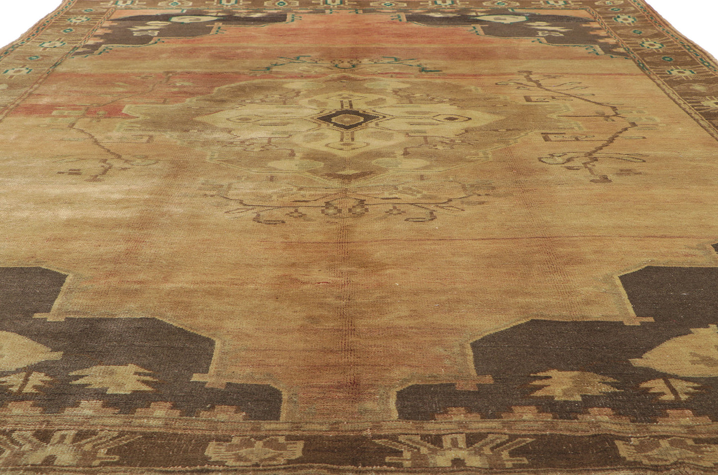 7 x 11 Vintage Turkish Oushak Rug 50506